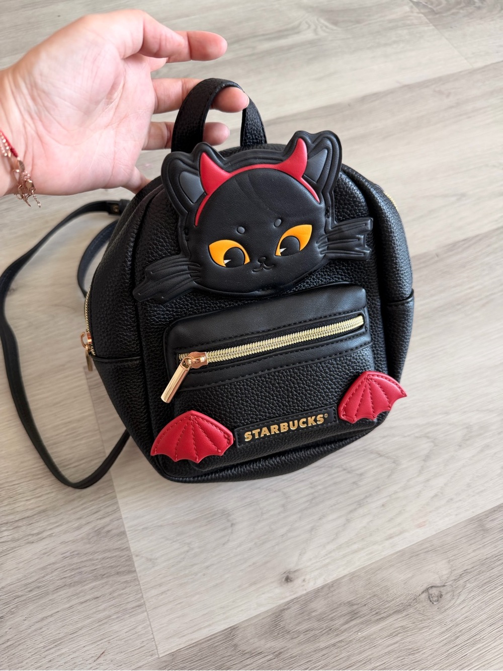 Starbucks Halloween Black Cat Devil Mini Backpack – Spooky Season